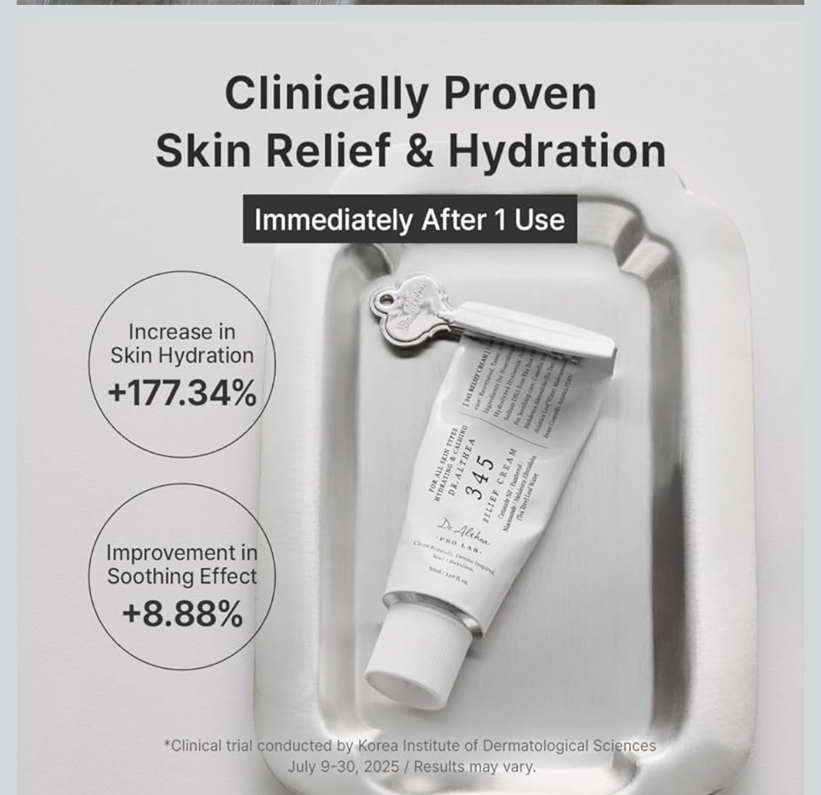 Dr.Althea 345 Relief Cream Daily Face Moisturizer for Soothing Recovery and Blemish Care with PDRN & Niacinamide | Korean beauty Vegan Skin Care for All Skin Types