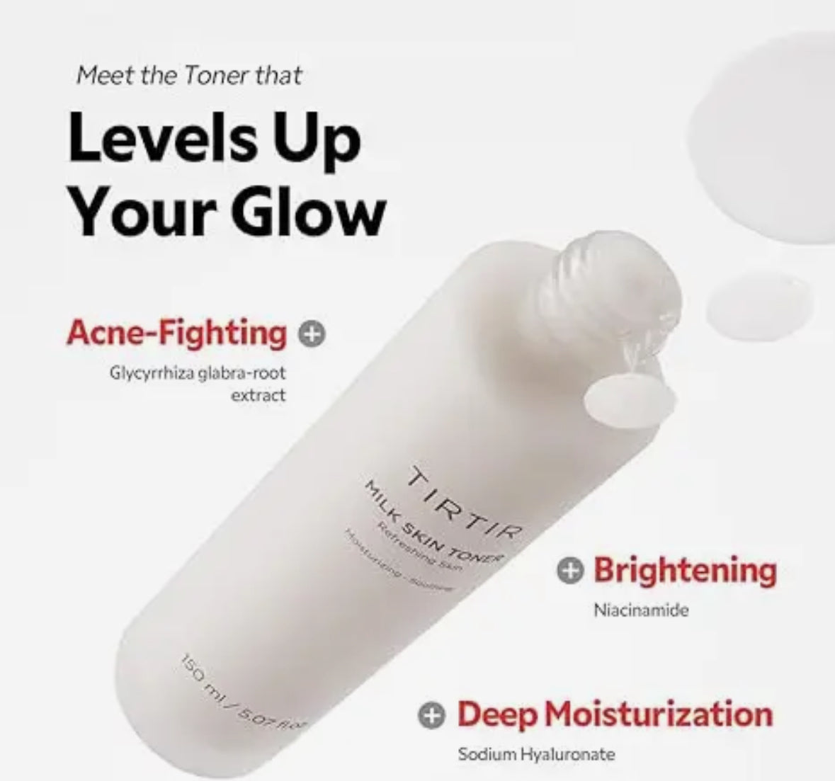 TIRTIR Milk Skin Rice Toner Deep Moisturizing, Hydrating and Refreshing for face, Niacinamide, Ceramide, Rice Bran Extract, Nature-Oriented Ingredients, Korean Skin Care, Vegan