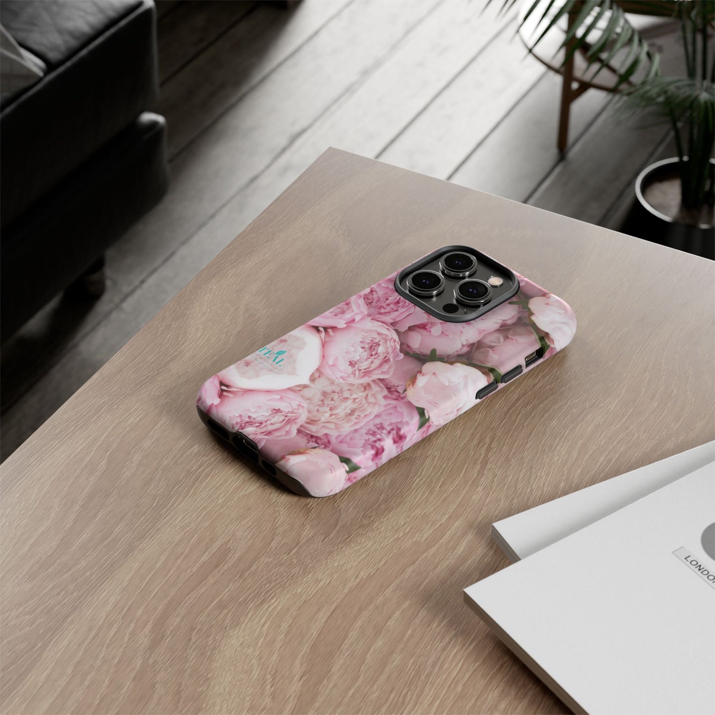 Pink Peonies Bouquet Phone Case Iphone and Android