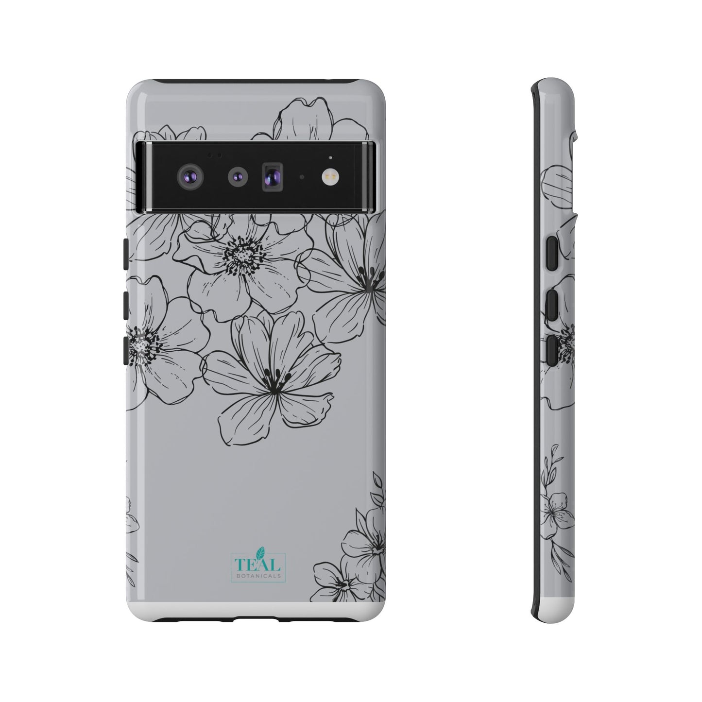 Flowers in Monochrome Phone Case Pink for Iphone and Android