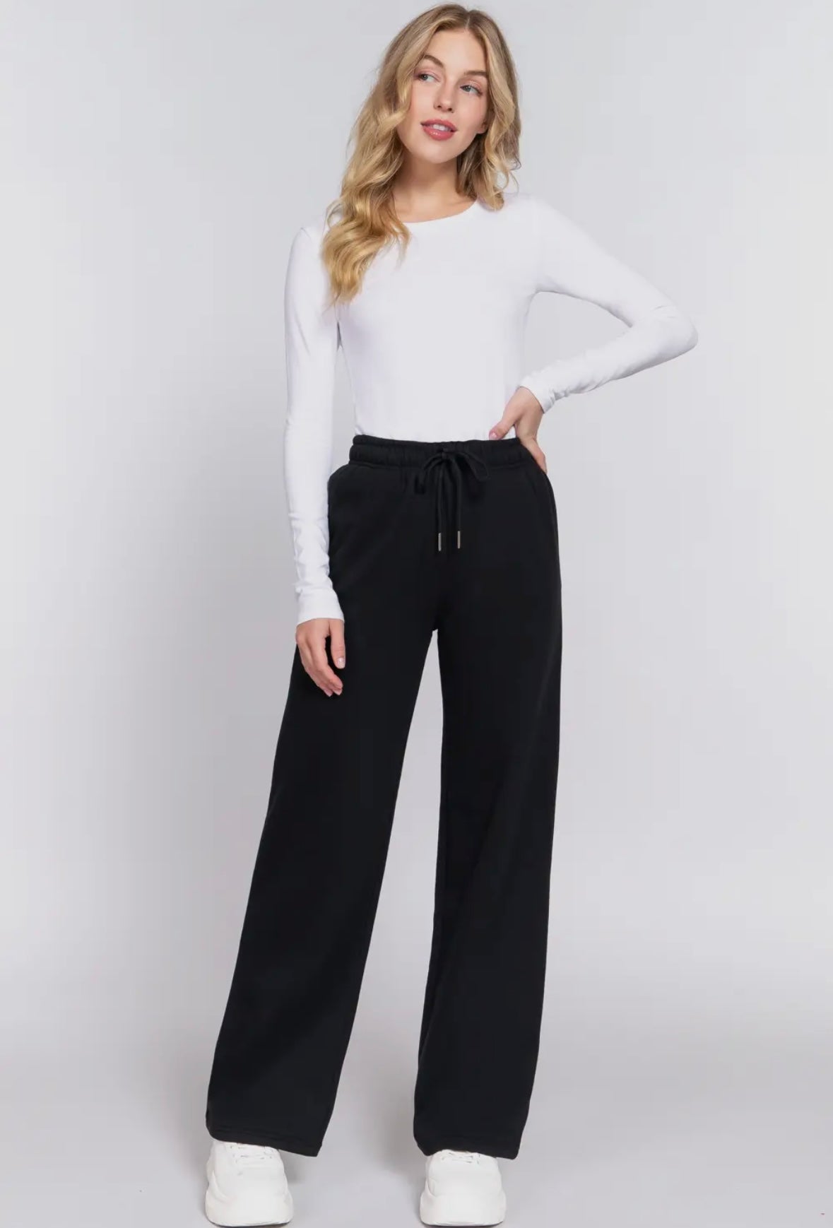 Straight Leg Fleece Jogger Pants