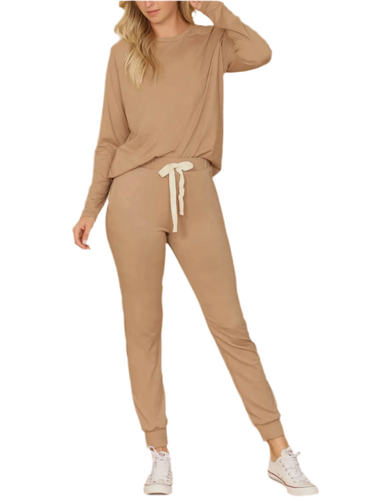Mulberry Relaxed Fit Loungewear Jogger Set
