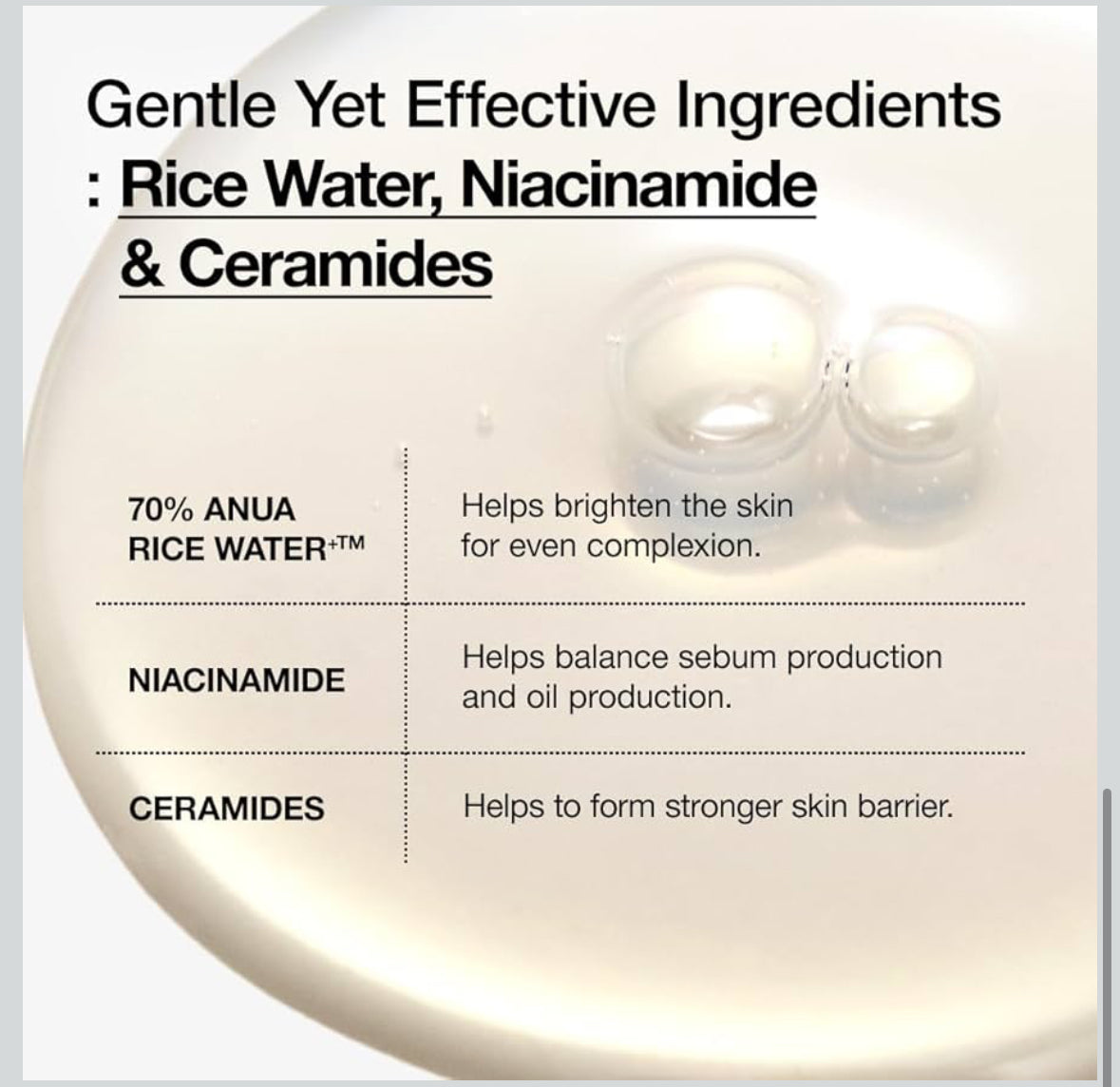 Anua Rice 70 Glow Milky Toner, Glass & Dewy Skin, Hydrating & Barrier Care, Rice Water, Niacinamide, Ceramides, All Skin Types, Fragrance-Free, Non Comedogenic, Korean Skincare