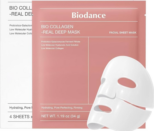 BIODANCE Bio-Collagen Real Deep Mask, Hydrating Overnight Hydrogel Mask, Pore Minimizing, Elasticity, Plumping Improvement, Korean Beauty Skin Care
