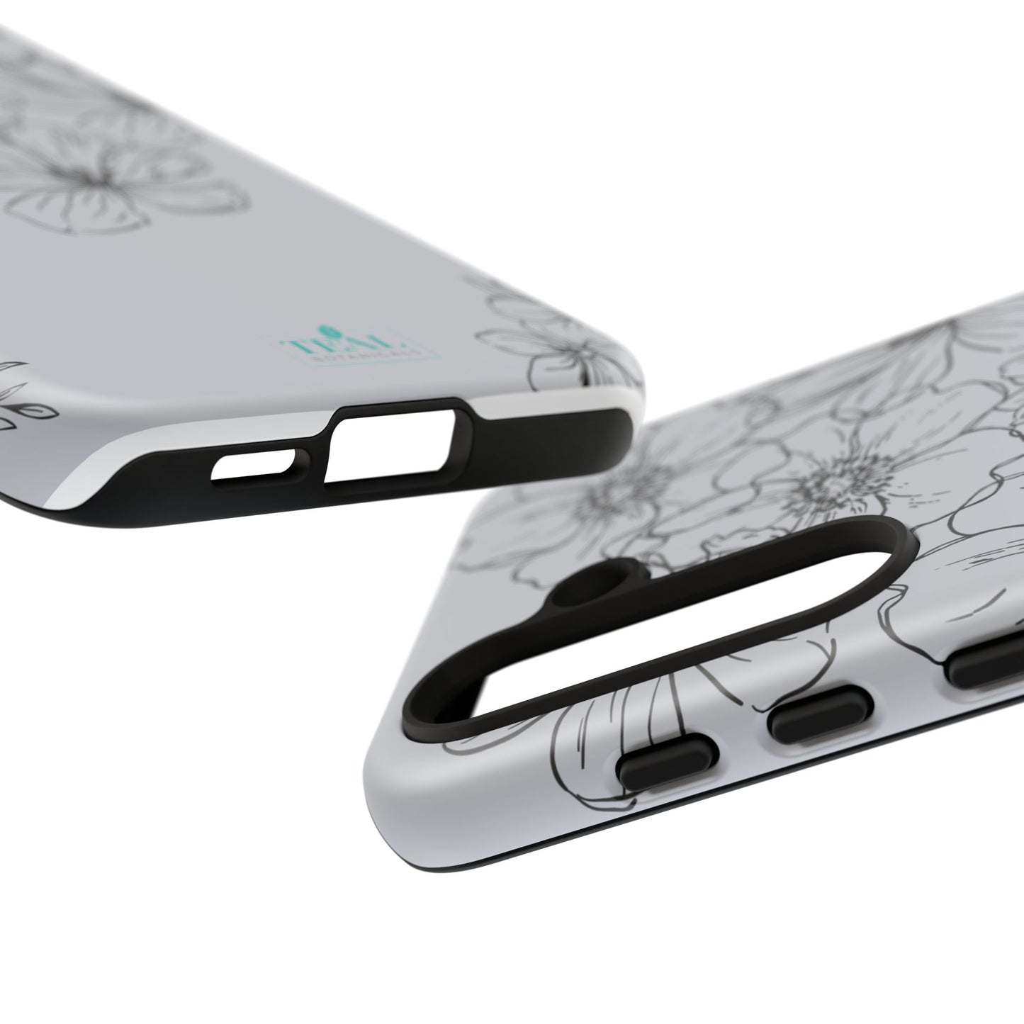 Flowers in Monochrome Phone Case Pink for Iphone and Android