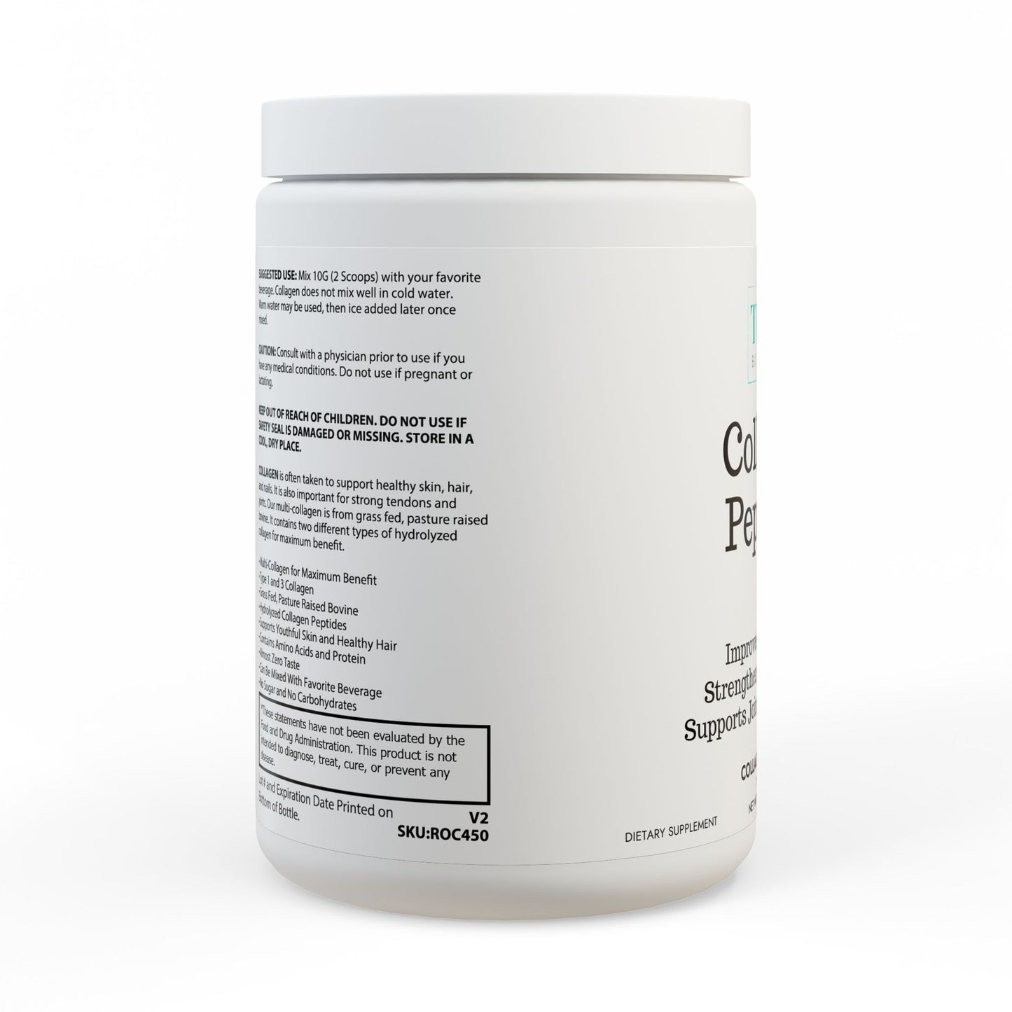 Collagen Peptides Supplement GrassFed Hydrolyzed Collagen (350g, 12.3oz)