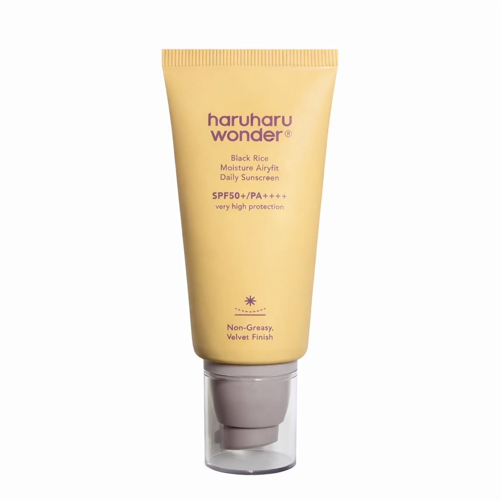 Haruharu Wonder Black Rice Moisture Airyfit Daily Sunscreen 1.69fl.oz - Velvet Finish, No White Cast, Hydrating, Moisturizing, Korean Skin Care, Vegan, Clean Beauty